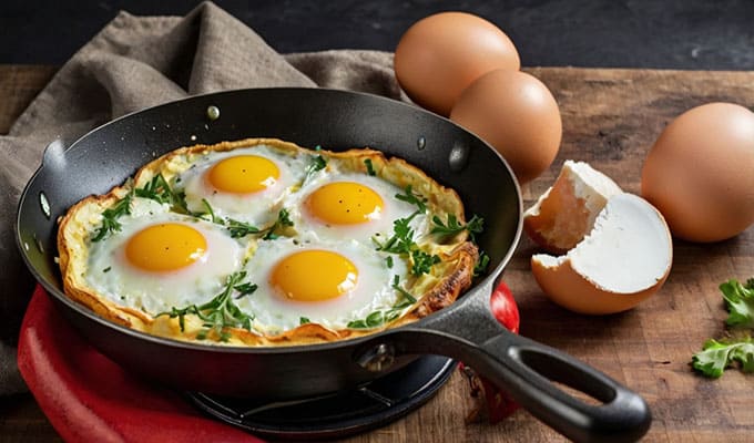 Claves para elegir una sartén pequeña y antiadherente para cocinar huevos