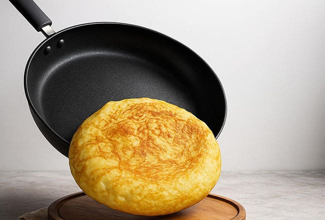 Sartenes para tortillas de patatas de fondo grueso difusor