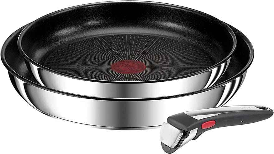 tefal ingenio emotion juego de sartenes de acero inoxidable