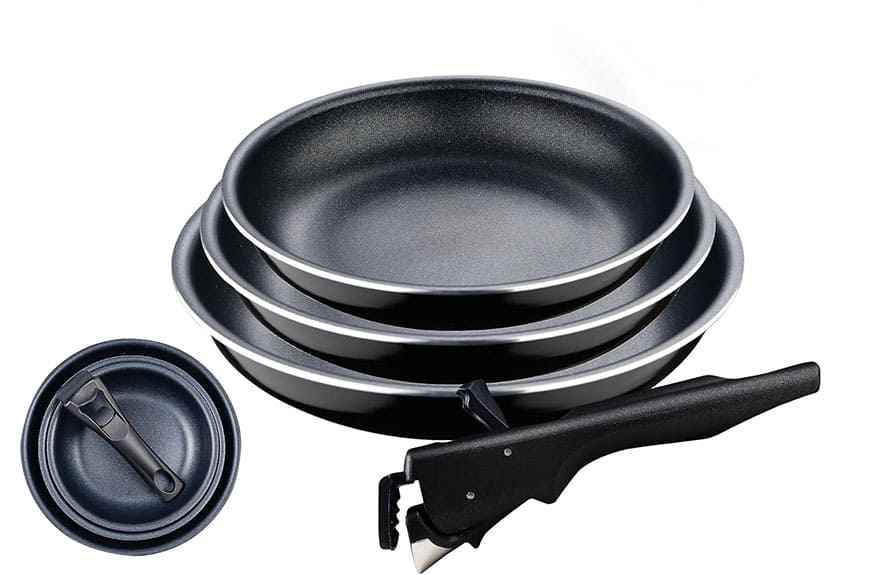 bergner click and cook juego de sartenes baratas con mango desmontable