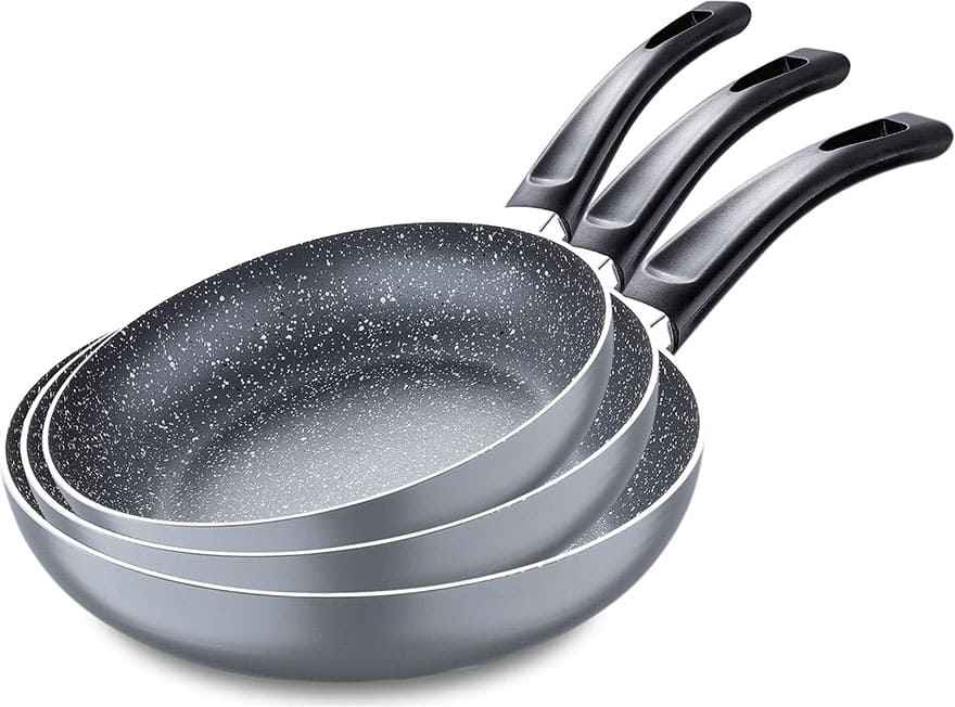 juego de tres sartenes san ignacio soul marble de aluminio prensado